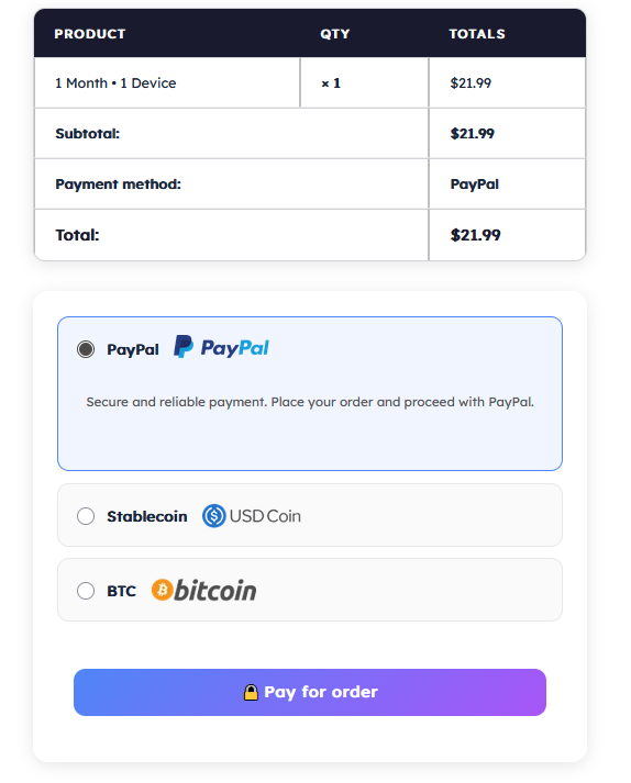 Payment email